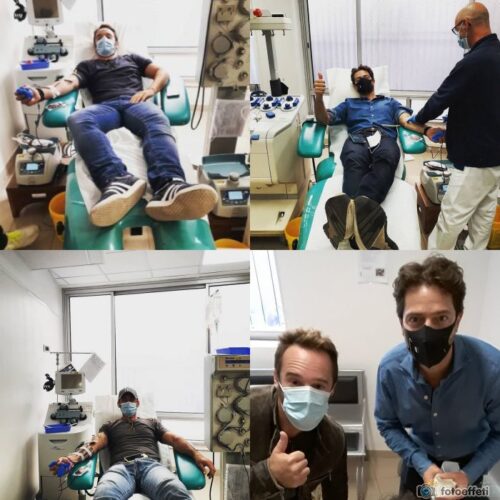 Scopri di più sull'articolo La Nazionale Calcio Attori all’Ematos FIDAS per promuovere la donazione di sangue