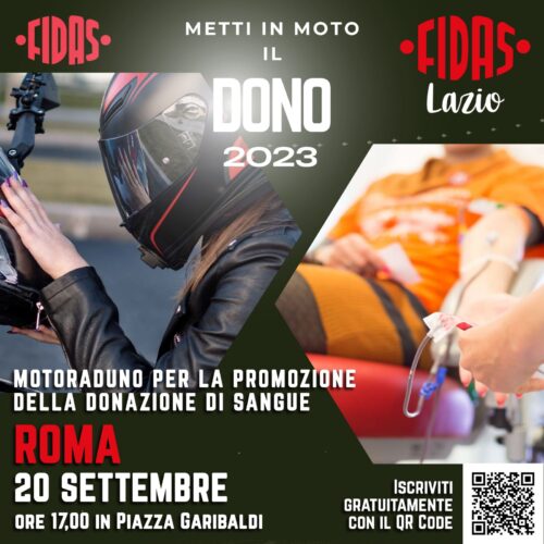 Scopri di più sull'articolo Metti in moto il dono: il 20 settembre a Roma nuovo motoraduno per promuovere la donazione di sangue