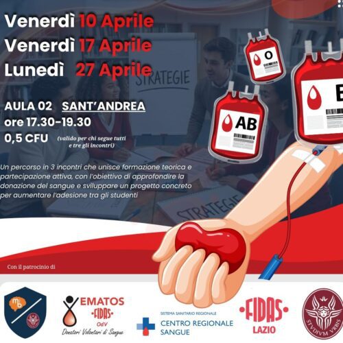 Scopri di più sull'articolo Al via il 10 aprile l’iniziativa di formazione e promozione della donazione del sangue al Sant’Andrea