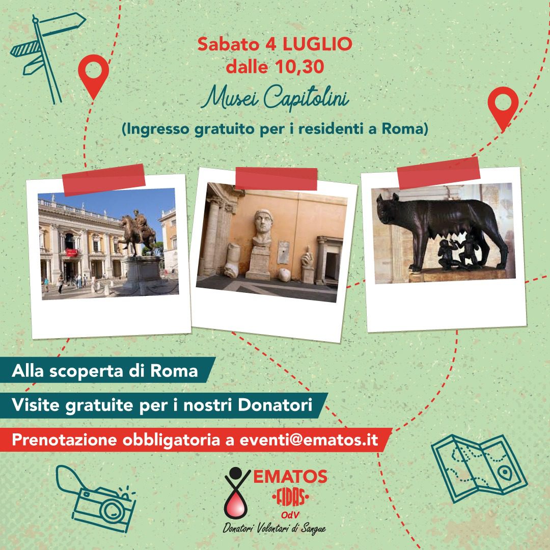 Al momento stai visualizzando Sabato 4 luglio visita guidata ai Musei Capitolini